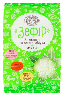 Зефір зі смаком зеленого яблука ТМ Богуславна, 240г